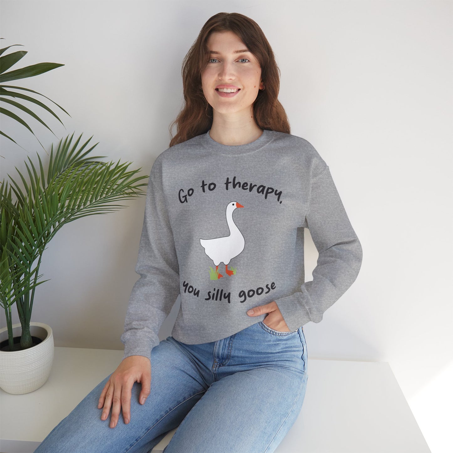 Go to Therapy, You Silly Goose - Unisex Crewneck Sweatshirt