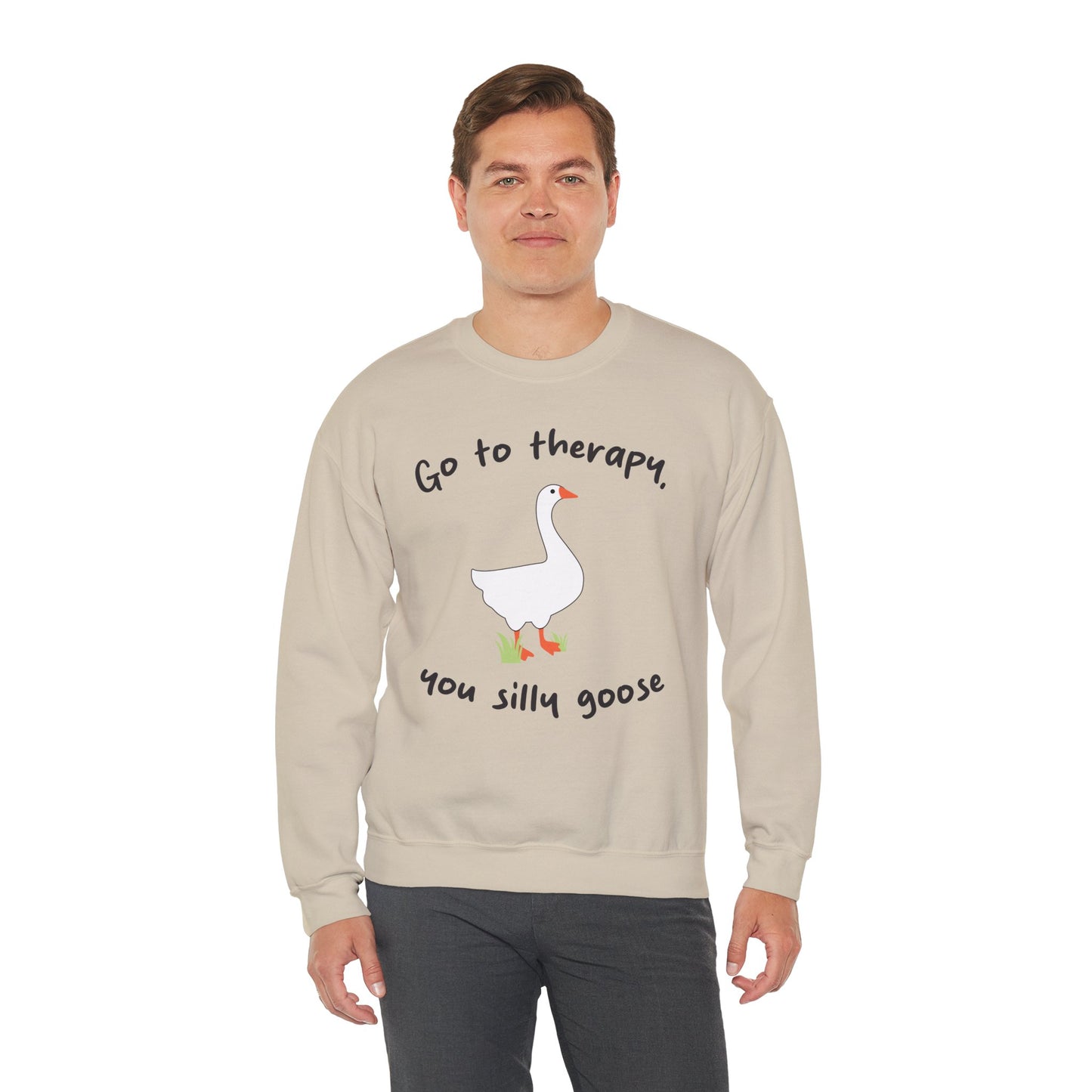 Go to Therapy, You Silly Goose - Unisex Crewneck Sweatshirt
