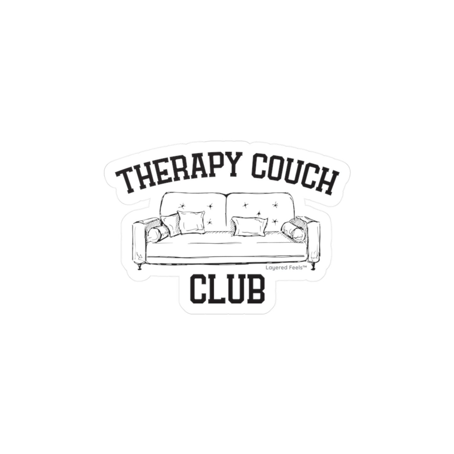 Therapy Couch Club - Kiss-Cut Vinyl Decal