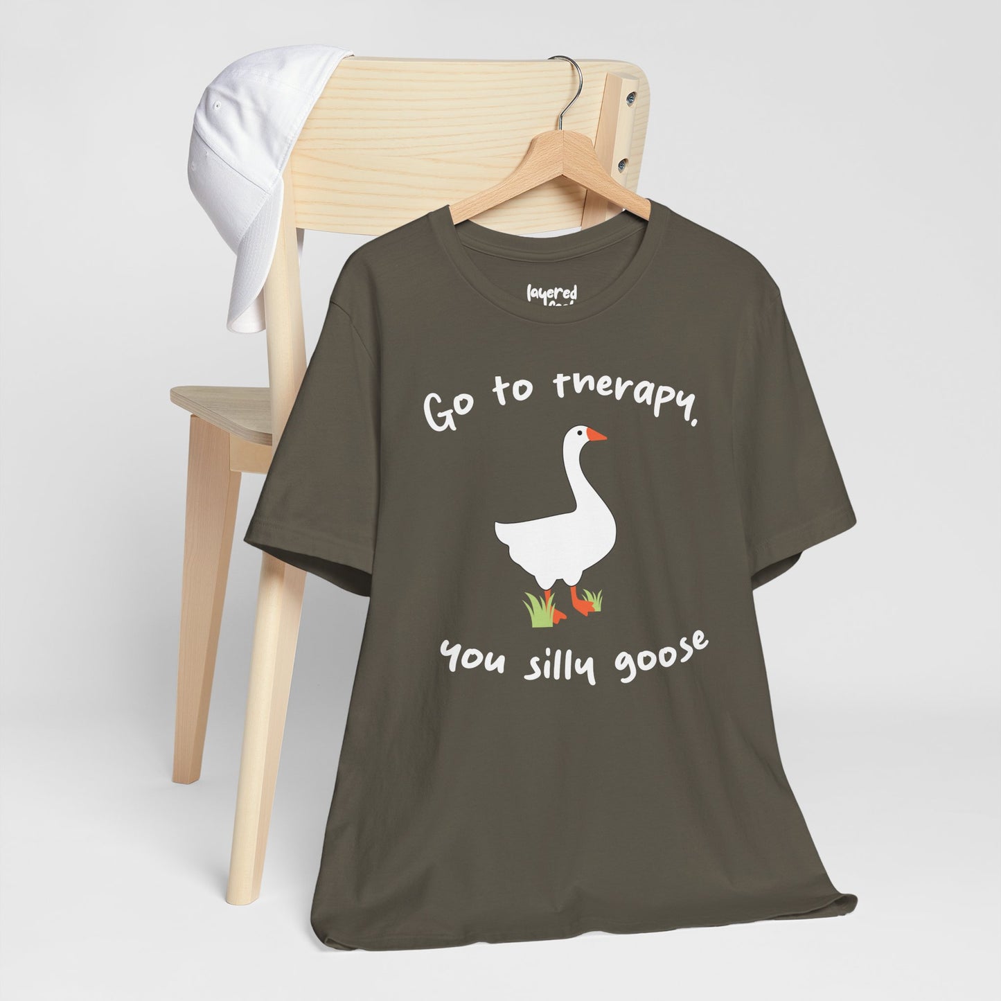 Go to Therapy, You Silly Goose - Unisex Jersey Short Sleeve Tee